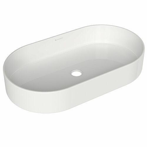 Aqueduto ESPIRAL Раковина накладная овальная 390*600, белый глянцевый