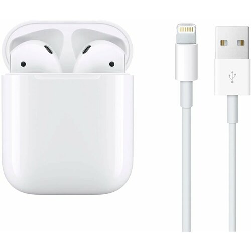 Беспроводные наушники Apple AirPods 2 с зарядным футляром MV7N2HNA белый 12440₽