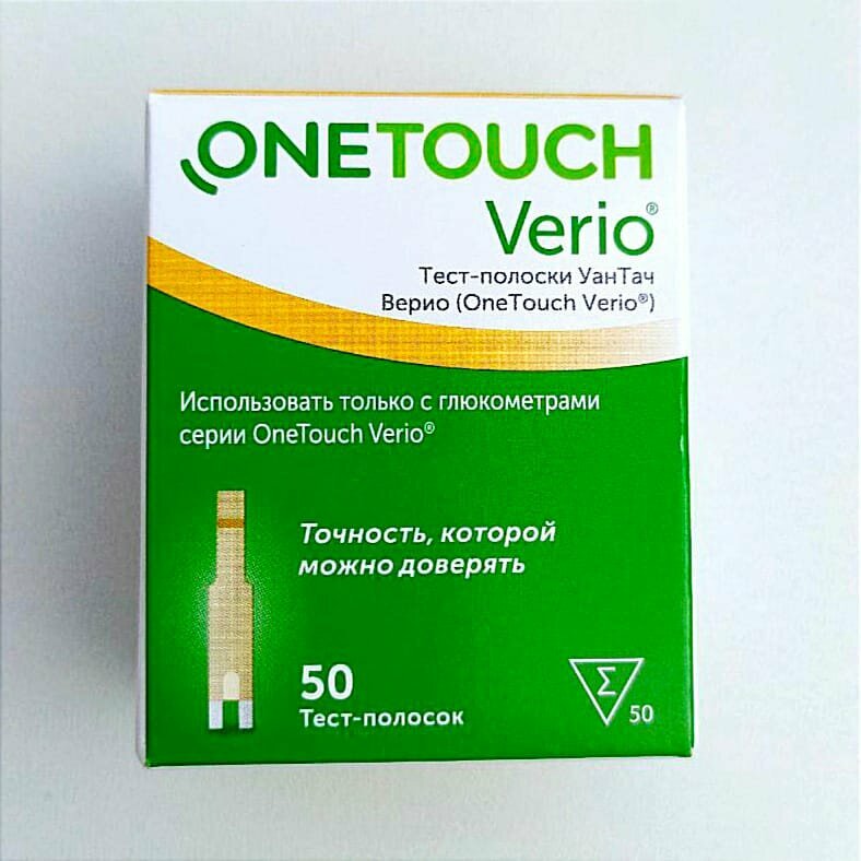 OneTouch тест-полоски Verio, 50 шт.