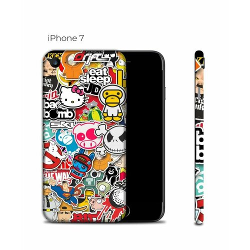 Защитная пленка на Айфон 7 с защитой краёв / Виниловая наклейка на ...