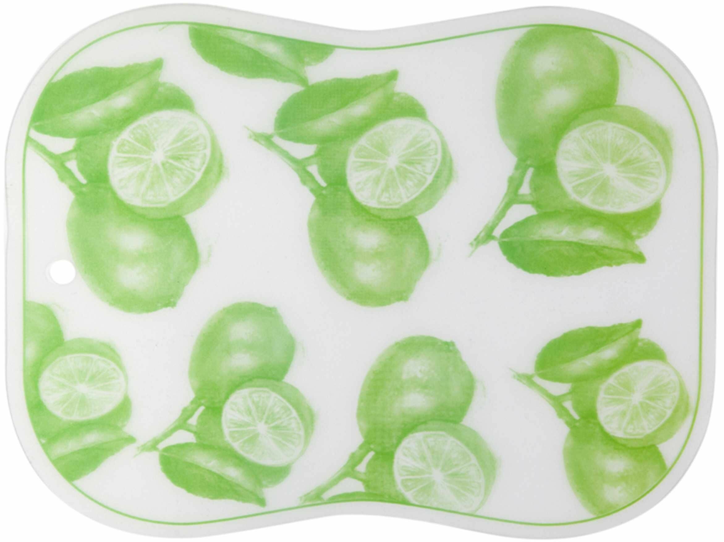 фото Разделочный мат Лимон зеленый 30x40 см прозрачная основа