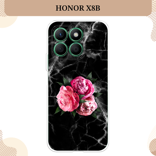 Силиконовый чехол Букет на черном мраморе на Honor X8B / Хонор X8B силиконовый чехол букет на черном мраморе на honor 20 pro хонор 20 про