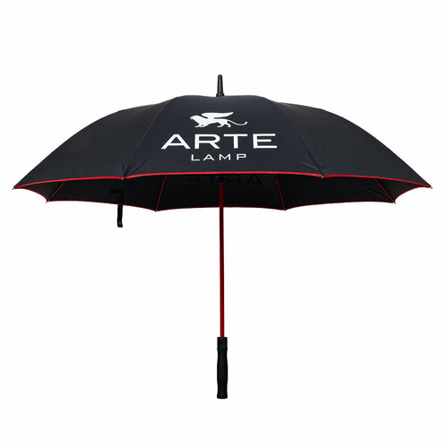 Зонт-трость Arte Lamp, полуавтомат, 2 сложения, купол 140 см, 8 спиц, чехол в комплекте, черный
