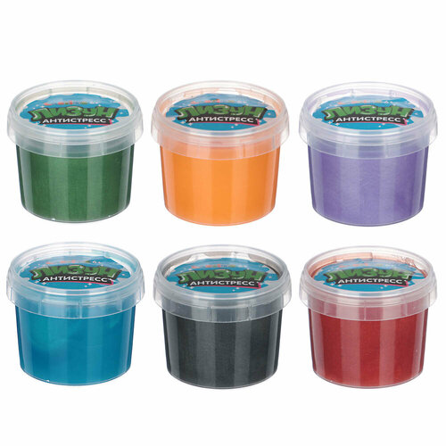 LASTIKS Игрушка для детей, из полимерной пластичной массы «Слизь для рук», 7х7см, 5 диз, 24 штуки