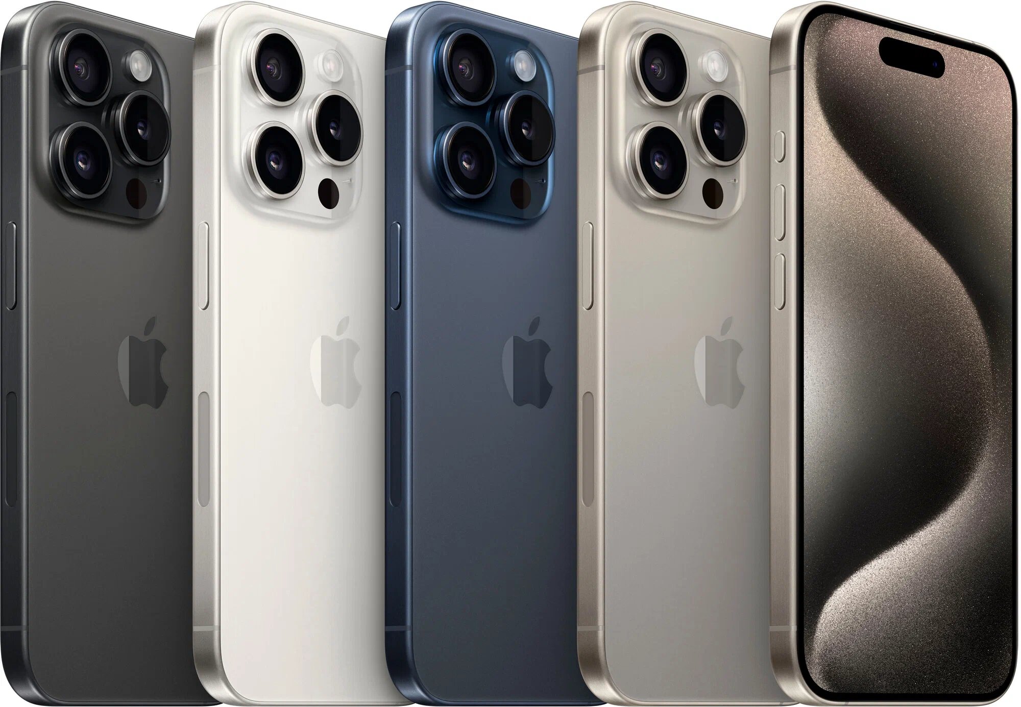 Смартфон Apple iPhone 15 Pro 256 ГБ, Dual: nano SIM + eSIM, White Titanium, белый титан — фото 1