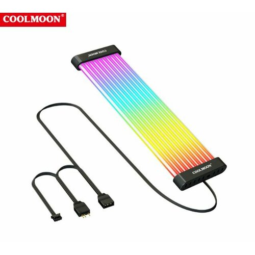 Накладка на кабель питания материнской платы 24pin c ARGB подсветкой для моддинга черная
