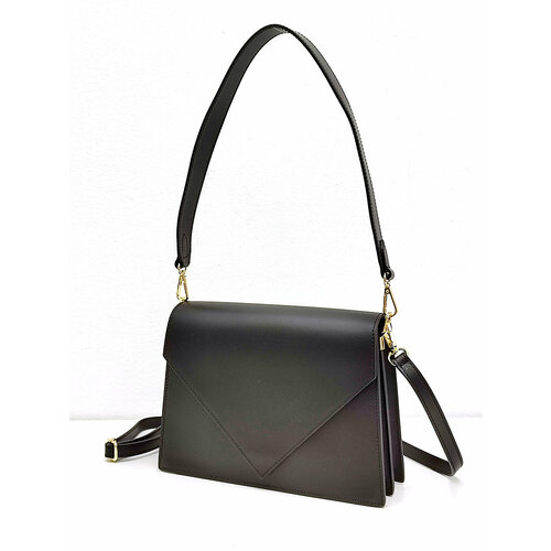 фото Сумка сэтчел steffalini, фактура гладкая, черный