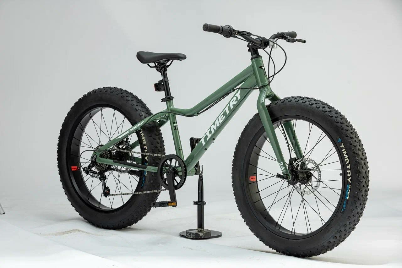 Велосипед фэтбайк Fatbike Time Try TT215/7s 20" Алюминиевая рама 12", зеленый