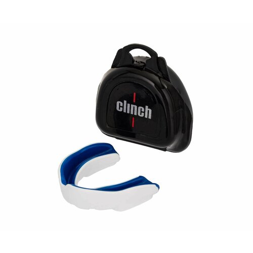 Капа одночелюстная Clinch Punch Double Layer Mouthguard бело-синяя (размер Senior, ) Senior