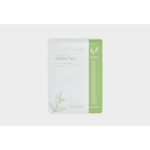 Маска на тканевой основе с зеленым чаем Clara's Choice Green Tea Mask Sheet / количество 1 шт противовоспалительная тканевая маска pure essence mask sheet green tea зеленый чай