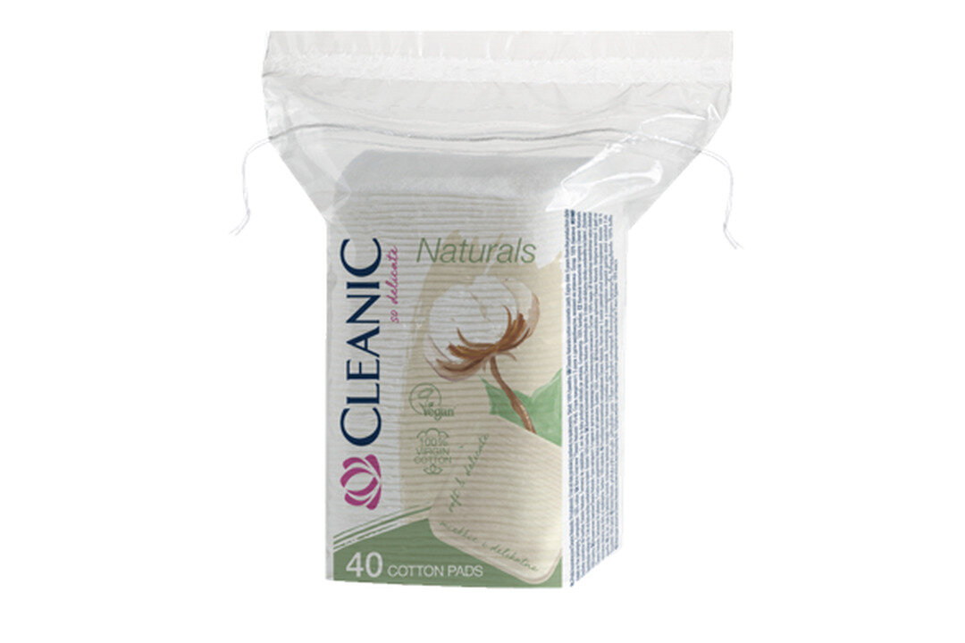 Ватные диски Cleanic Naturals Virgin Cotton, 40 шт. - фото №2