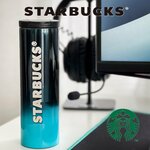 Термокружка STARBUCKS с клапаном 500мл Старбакс tumbler - изображение