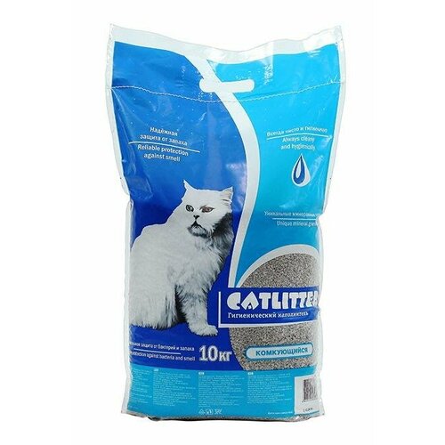 Catlitter Наполнитель для кошек, гигиенический комкующийся 10кг