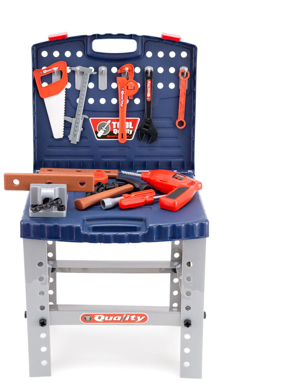 фото Инструменты игрушечные слесарные с шуруповертом, Верстак