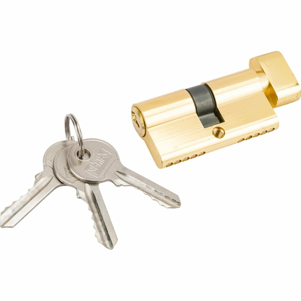 Цилиндр для замка ключ/завертка SCHLOSS 03010 (30+30) S 60 золото (10/100)