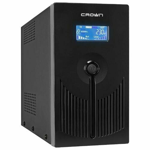 Источник бесперебойного питания CROWN Line Intractive CMU-800EURO LCD USB 800VA\480W, корпус металл, 1x12V/9AH, розетки 4*EURO+1*IEC bypass, трансформатор AVR 145-28