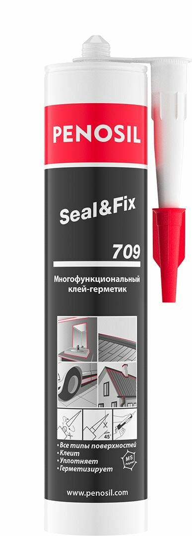 Клей-герметик многофункциональный гибридный белый PENOSIL Premium Seal&Fix 709, 290ml