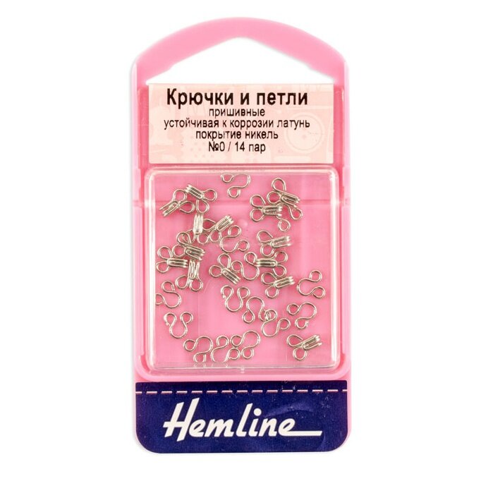 Крючки и петли HEMLINE Пришивные, 14 пар, №0