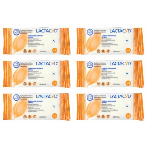 Lactacyd Салфетки для интимной гигиены, 8 шт/уп, 6 уп