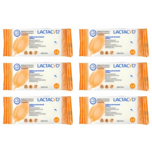 фото Lactacyd салфетки для интимной гигиены, 8 шт/уп, 6 уп