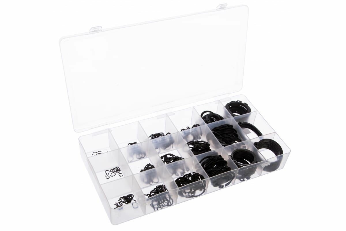 Набор стопорных колец СИБРТЕХ D 3 - 32 мм 300 предметов — фото 1