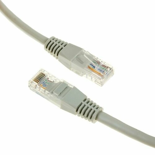 Патч-корд Gembird PP12e-20M, UTP 5е кат, RJ-45(m)-RJ-45(m), 20 м, серый, 1 шт.