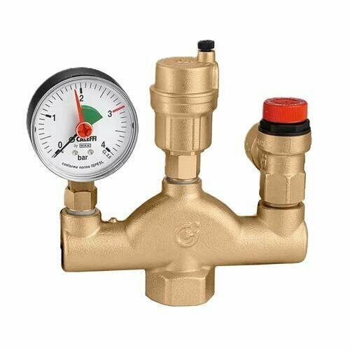 Группа безопасности котла Caleffi 302 - 1" (для систем отопления до 50 кВт, без теплоизоляции)