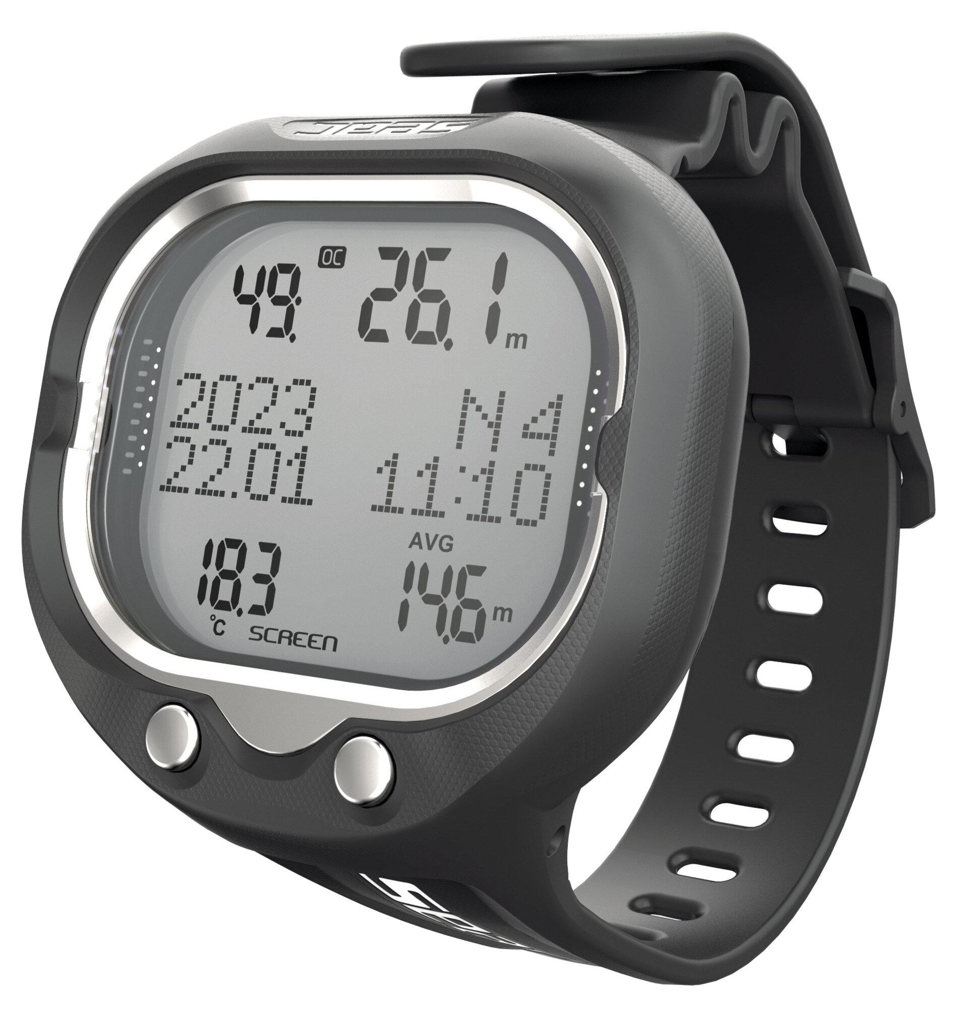 фото Компьютер-декомпрессиметр SEAC SCREEN, черно-синий