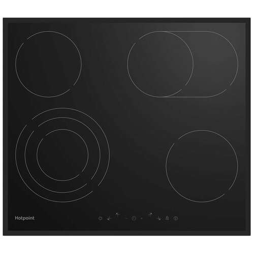 Встраиваемая электрическая варочная панель Hotpoint HR 6T7 BA S, черный электрическая варочная панель hotpoint hr 607 in черный