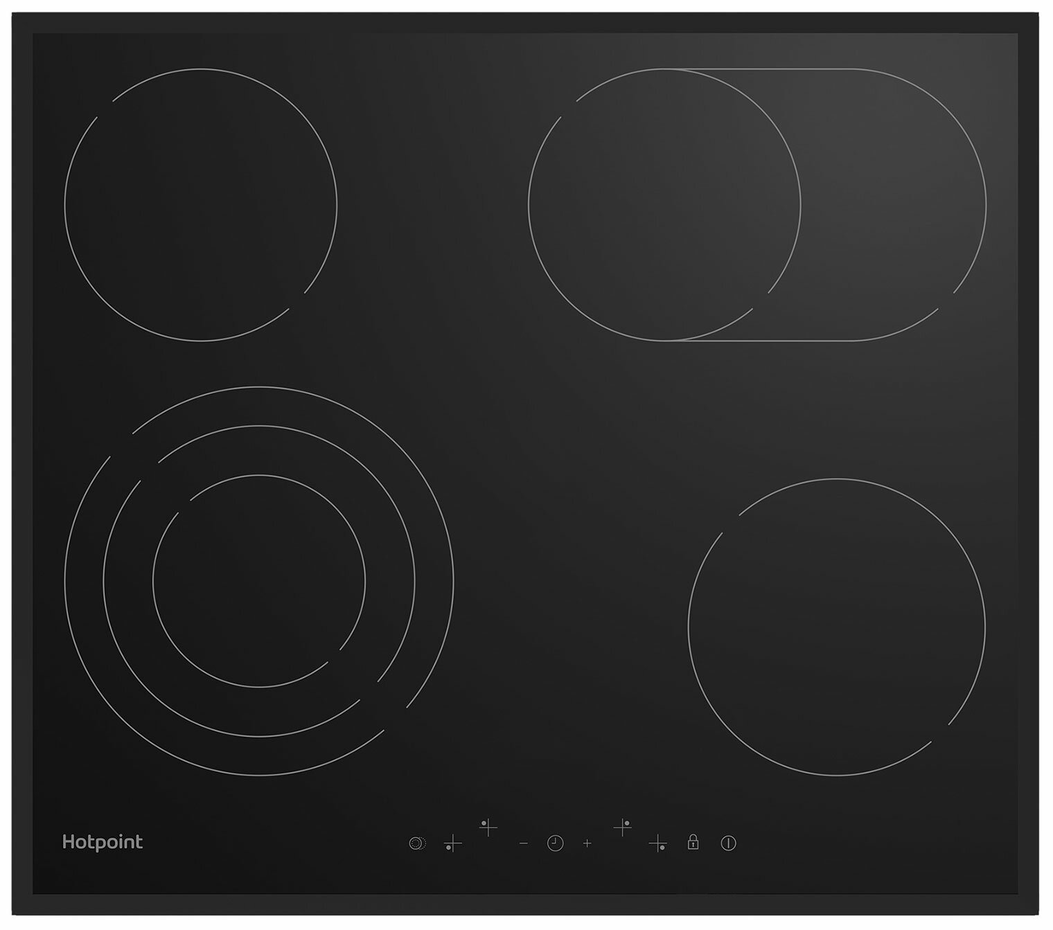 Встраиваемая электрическая варочная панель Hotpoint HR 6T7 BA S черный