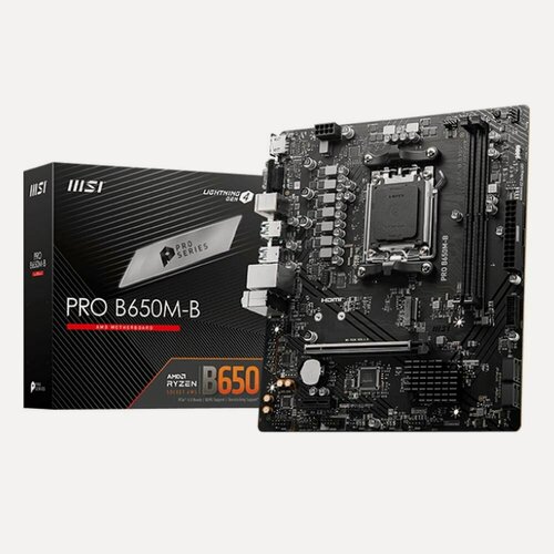 Изображение товара Материнская плата MSI PRO B650M-B, AM5, двухканальная память