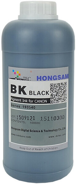 Чернила DCTec пигментные Canon TM-200 Photo Black (фото чёрный) 1000 мл