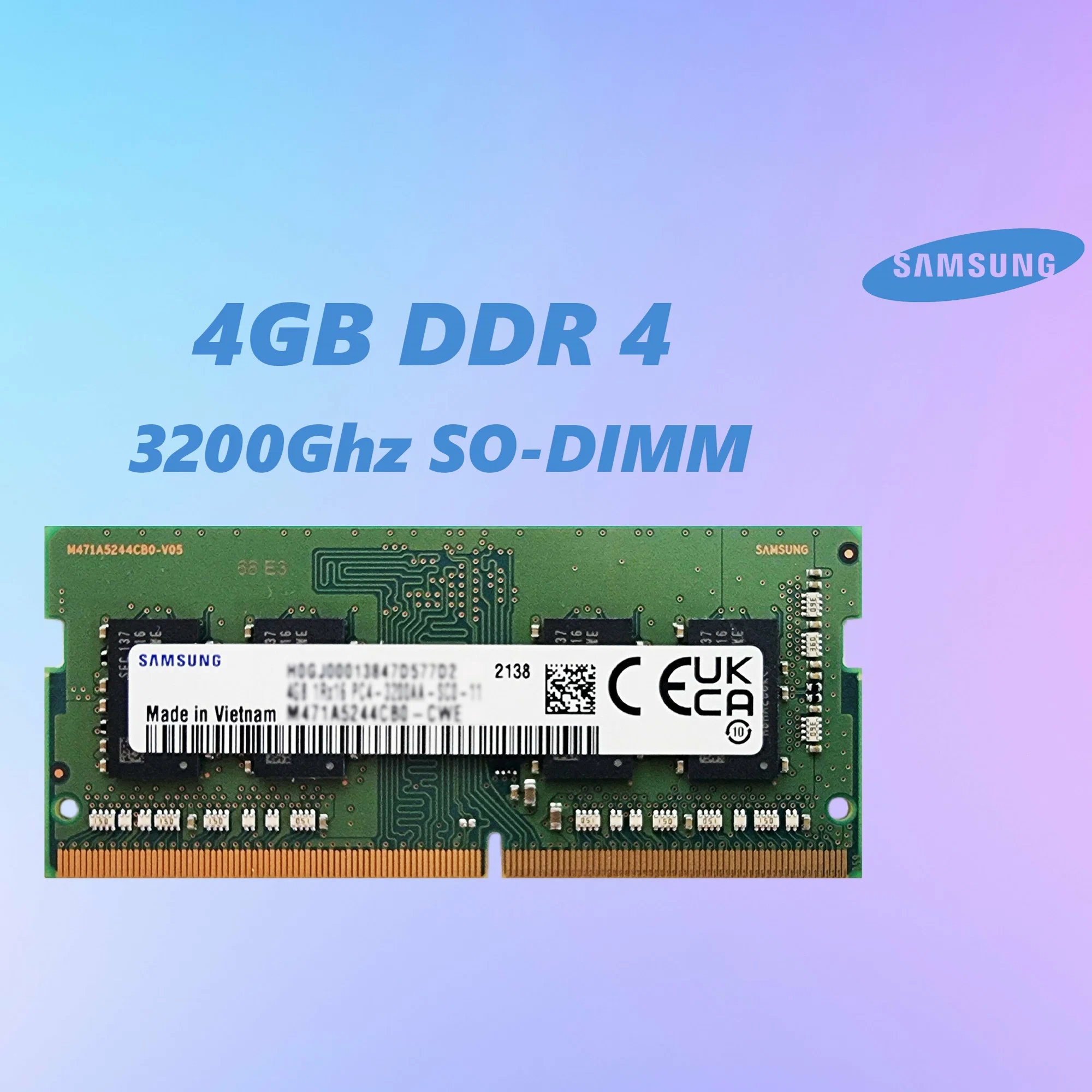 Оперативная память Samsung 4 ГБ DDR4 3200 МГц SODIMM CL17 M471A5244CB0-CWED