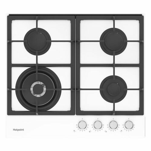Газовая варочная панель HOTPOINT HGS 62F WH, независимая, белый