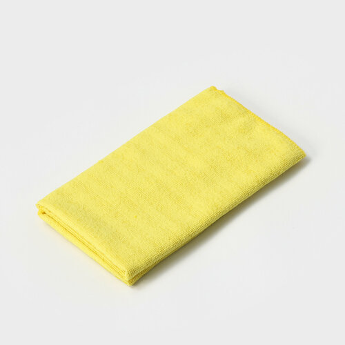 Тряпка для пола Доляна, 50×60 см, микрофибра, с оверлоком желтый, розовый
