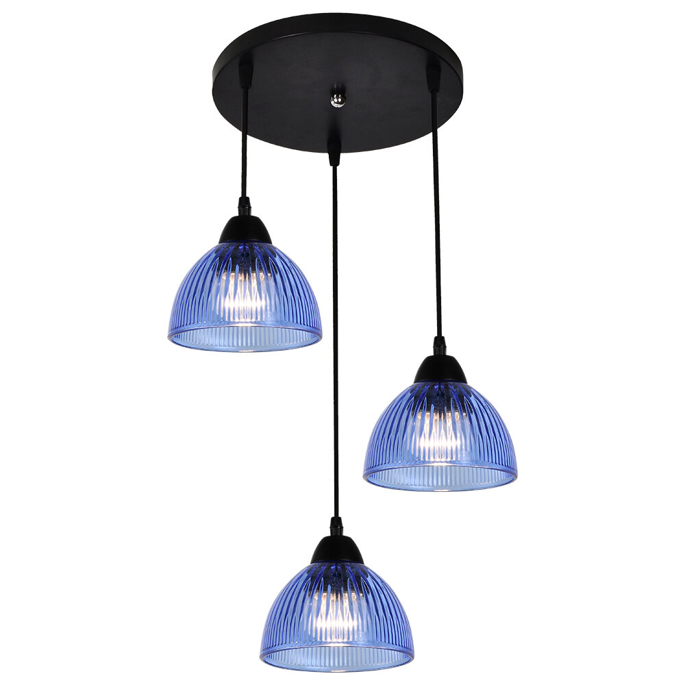 фото Люстра подвесная WD4004/3P-BK-BL