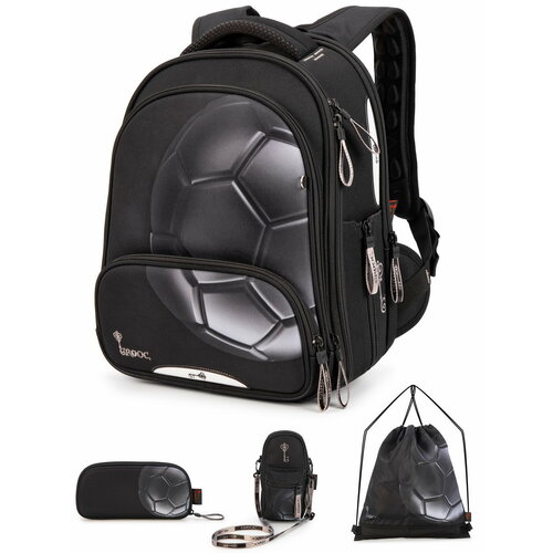 Ранец школьный для мальчика для начальной школы 147л А4 с ортопедической спинкой Grooc Грук пенал мешок для сменки сумка-трансформер 10500₽