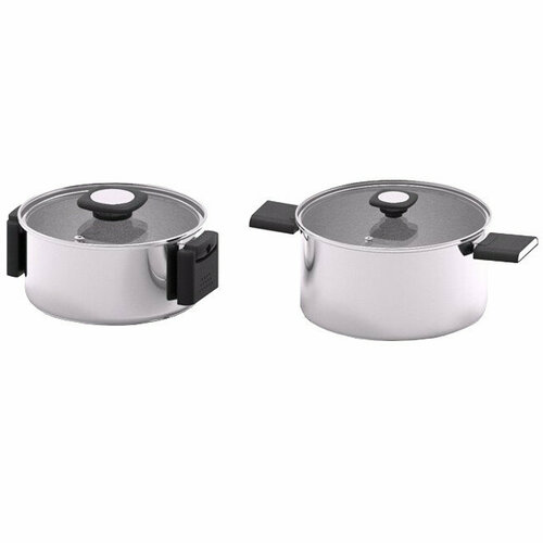 Кастрюля atmosphere ascent 59л 24см нерж сталь стеклянная крышка индукция 14717₽