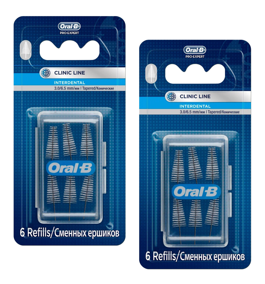 Сменные конические насадки-ершики Oral-B Interdental, 6 шт. в упаковке, 2 уп.