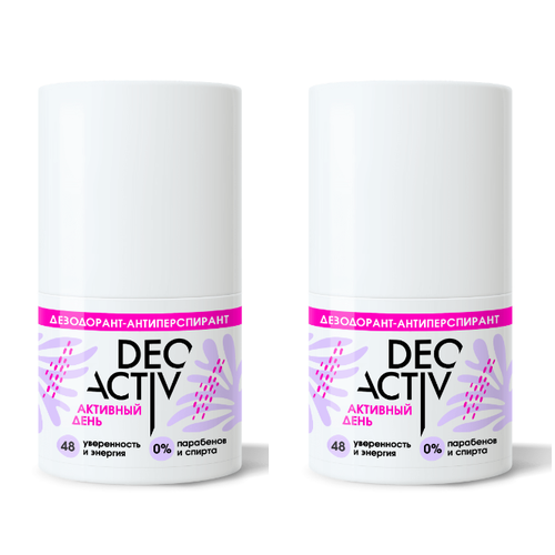Дезодорант-антиперспирант Deo Activ Активный день, 50 мл, 2 шт