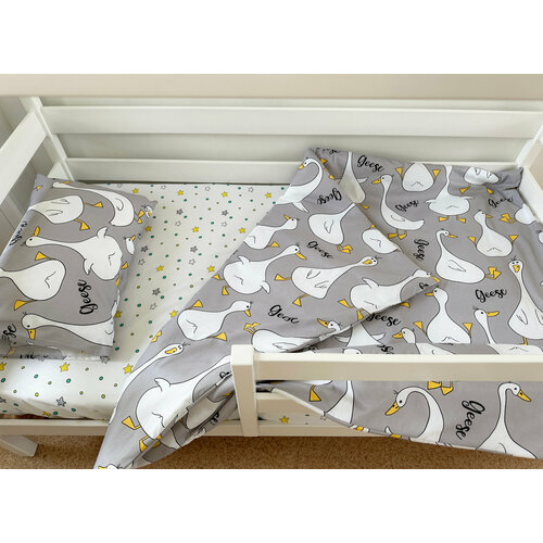 Комплект детского белья 140х70 см ТД-38 Постельное белье детское 70х140 с простыней на резинке 2050₽