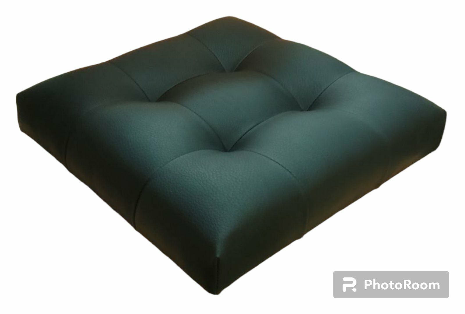 Мягкое квадратное сиденье сиденье для стула или табурета 32*32*6, экокожа чёрная