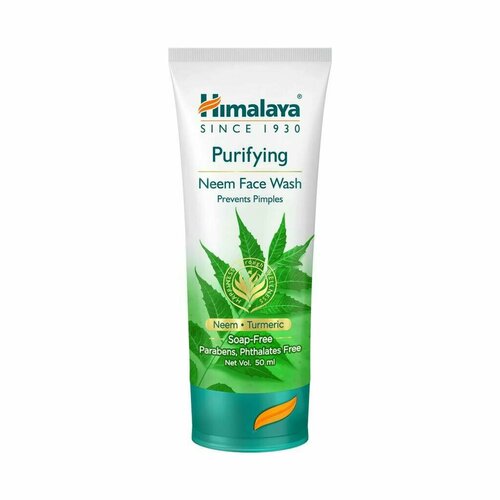 Purifying NEEM FACE WASH, Himalaya (Очищающий гель для умывания С нимом, предотвращает появление прыщей, Хималая), 50 мл. himalaya face wash purifying neem 50 ml