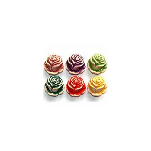 Аромакулон роза керамический со шнурком (разные цвета), 1 шт.