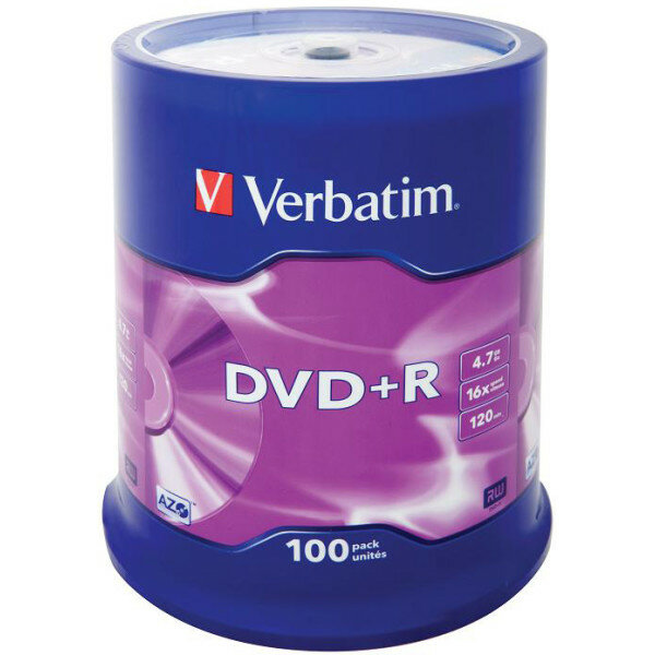 Диск DVD+R Verbatim 4.7GB 43551