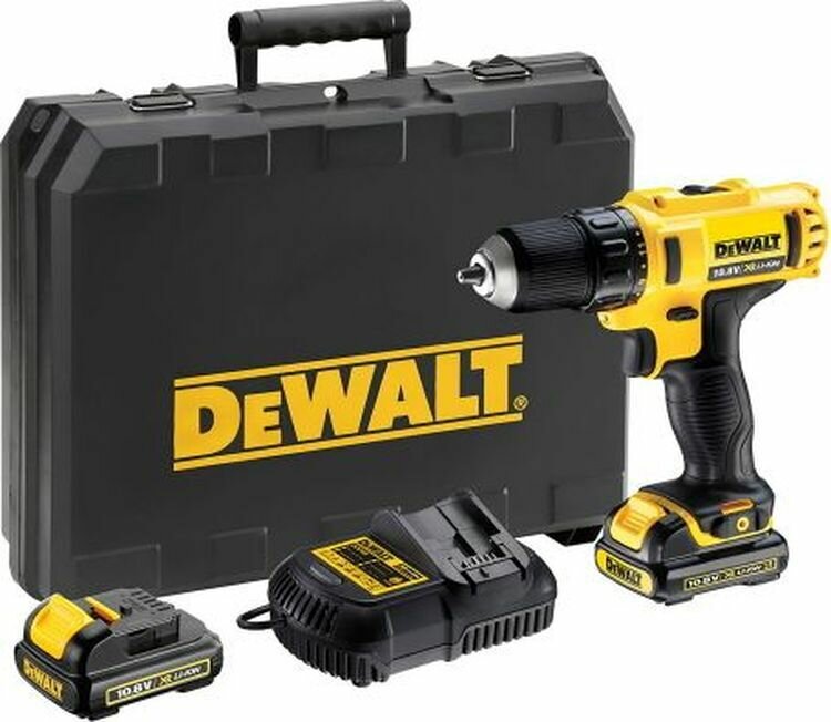 Дрель-шуруповерт "DEWALT", аккумуляторная. DCD710C2-KS