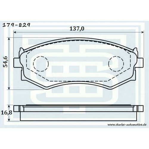 Колодки тормозные передние INFINITI G20 I-II 1990-2002 NISSAN ALMERA II N16 2000-2006 PRIMERA I 1990-1996 PRAIRIE II 1988-1998 BLUEBIRD V 1991-2002 179-829 1711₽