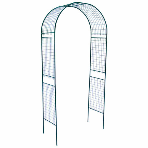 Арка садовая разборная сетка 120х50х250см металл зелёная