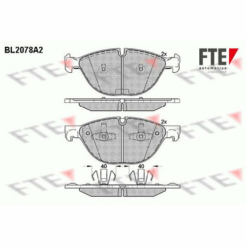 Колодки тормозные дисковые комплект BMW FTE BL2078A2 1 шт 4062₽