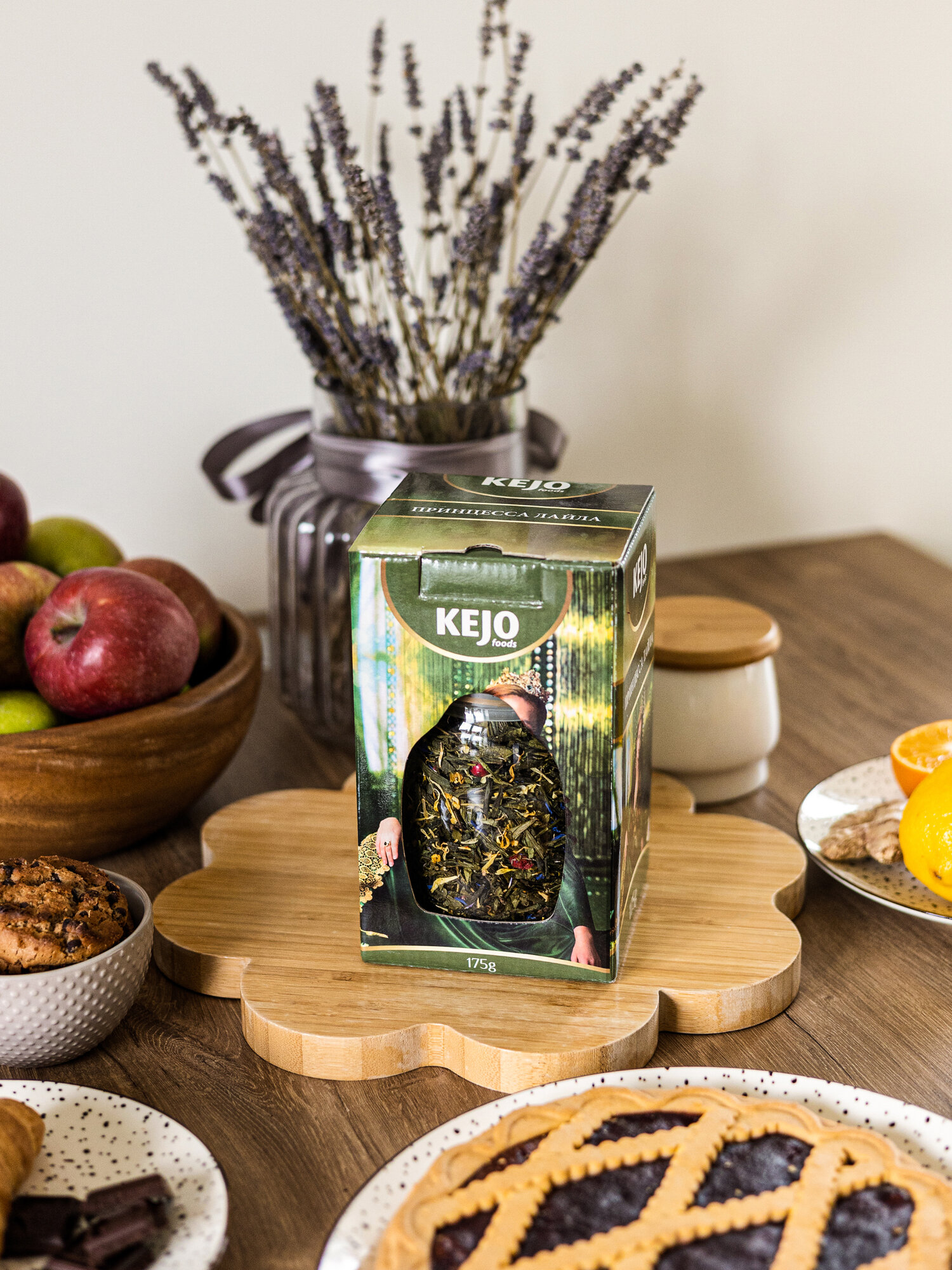 Чай зеленый "принцесса лайла" КEJOfoods 175гр в стеклянной банке Kejo foods - фото №4